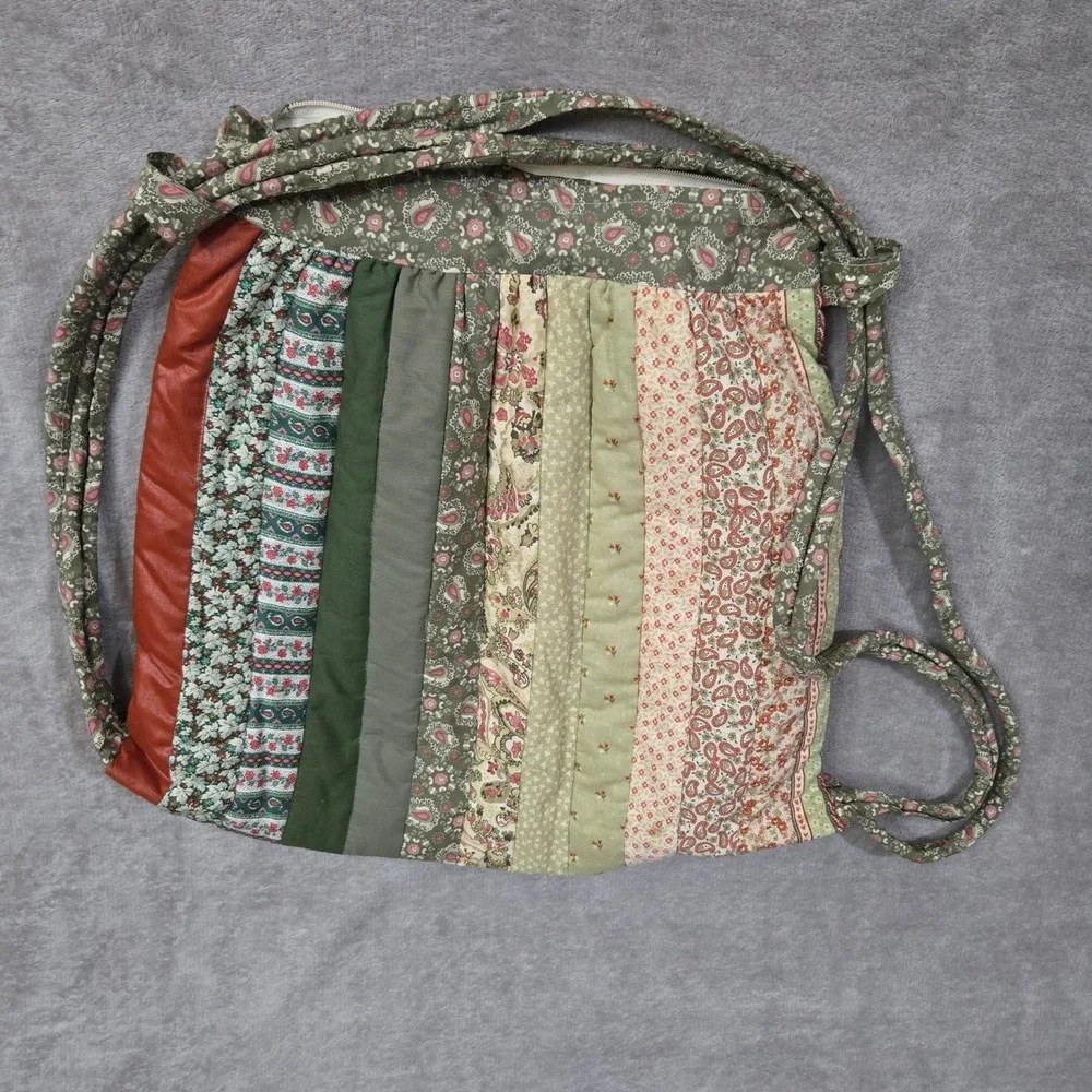 Patchwork Purse Quilted Boho Hobo Hippie Cottegecore Earthy Festival 70s Retro